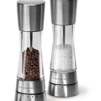 Cole & Mason Gourmet Precision Derwent Acrylic and Stainless Steel Salt & Pepper Mill Gift Set